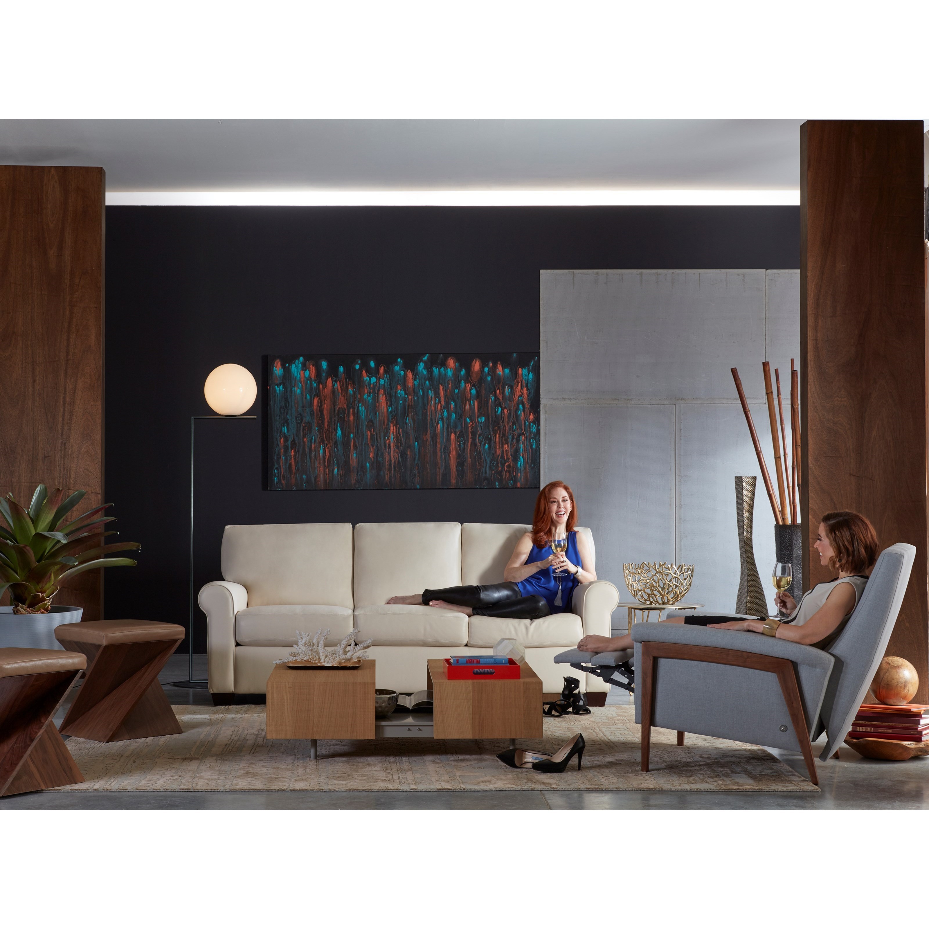 American Leather Quinton QNTRECST High Leg Recliner Baer's